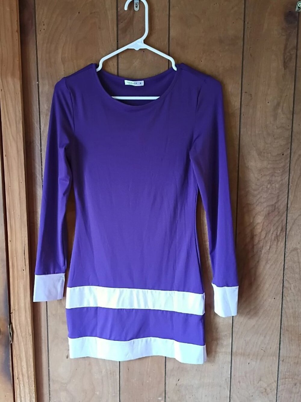Lageyko Women’s Size S Purple Colorblock Dress Polyester Elastane Pullover
